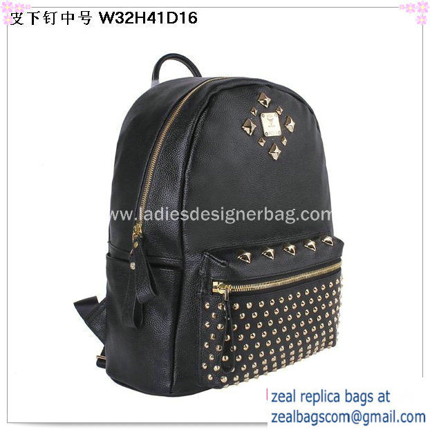 High Quality Replica MCM Stark Special Backpack Medium MC1935 Black